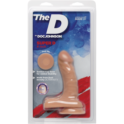 Фаллоимитатор Doc Johnson The D - Super D - 6 Inch With Balls - ULTRASKYN - White