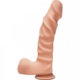 Фалоімітатор Doc Johnson The D - Ragin D - 9 Inch With Balls - ULTRASKYN - White, діаметр 5,1см - 1