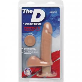 Фалоімітатор Doc Johnson The D - Perfect D - Vibrating 7 Inch With Balls - ULTRASKYN - 2