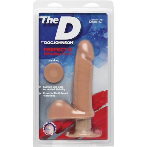 Фаллоимитатор Doc Johnson The D - Perfect D - Vibrating 7 Inch With Balls - ULTRASKYN