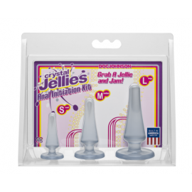 Набір анальних пробок Doc Johnson Crystal Jellies Anal - Clear - 2