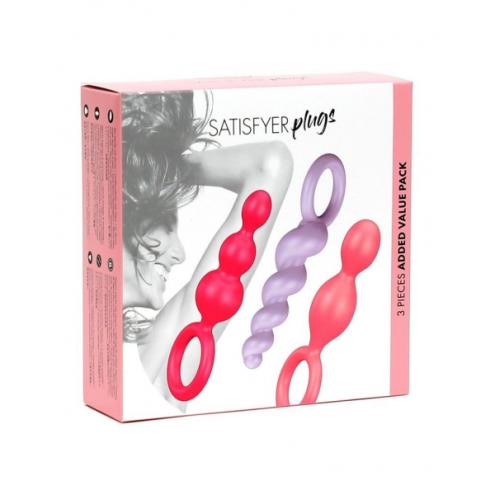 Набор анальных игрушек Satisfyer Plugs colored (set of 3) - Booty Call