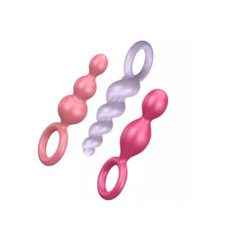 Набір анальних іграшок Satisfyer Plugs colored (set of 3) - Booty Call - 5