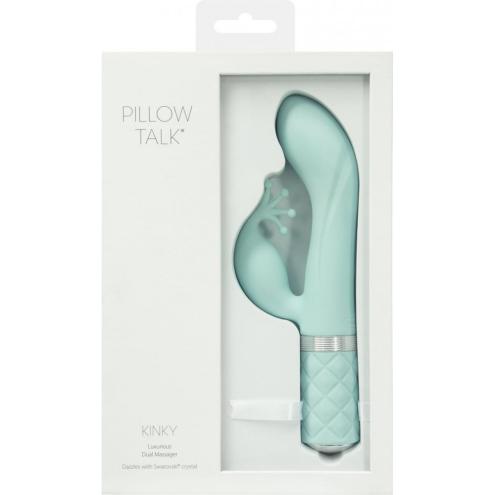 Вибратор женский PILLOW TALK Kinky Teal с кристаллом Сваровски