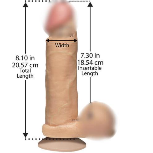 Фаллоимитатор Doc Johnson The Realistic Cock 8 inch White - PVC, Vack-U-Lock, диаметр 5,1см