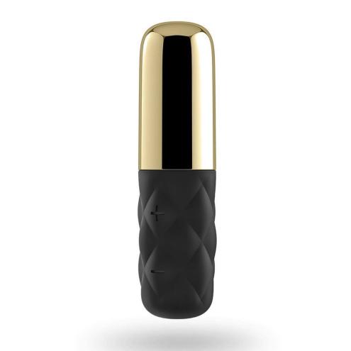 Мощный мини-вибратор Satisfyer Mini Lovely Honey Gold со съемным колпачком, 15 режимов работы