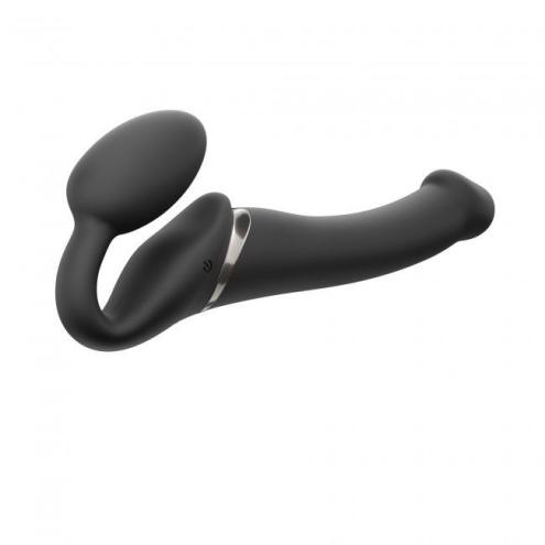 Безремневой страпон с вибрацией Strap-On-Me Vibrating Black M