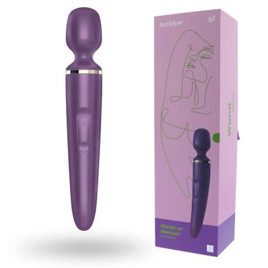 Вібромасажер-мікрофон Satisfyer Wand-er Woman пурпурного кольору