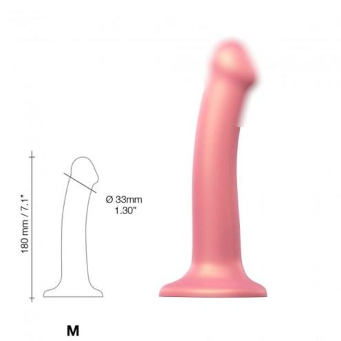 Насадка для страпона Strap-On-Me Mono Density Dildo Rose M