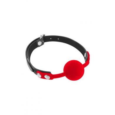 Класичний кляп із силіконовою кулькою Fetish Tentation Silicone Gag Ball Red - 2