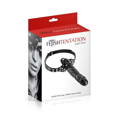 Кляп з подвійним фалоімітатором Fetish Tentation Double Penis Gag