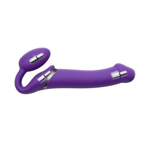 Безремневой страпон с вибрацией Strap-On-Me Vibrating Violet L