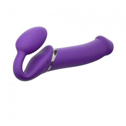 Безремневой страпон с вибрацией Strap-On-Me Vibrating Violet XL