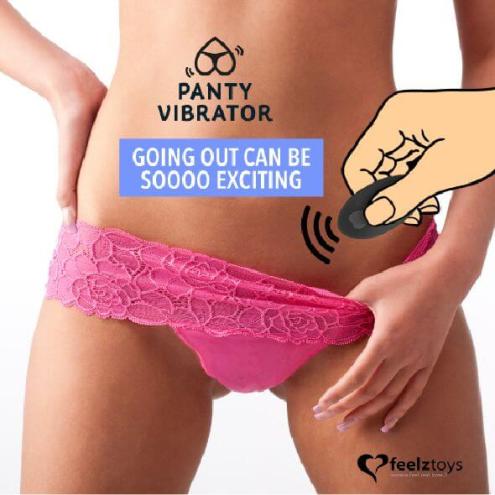 Вибратор в трусики FeelzToys Panty Vibrator Pink с пультом ДУ