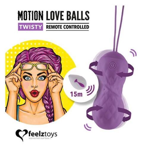 Вагинальные шарики с массажем и вибрацией FeelzToys Motion Love Balls Twisty