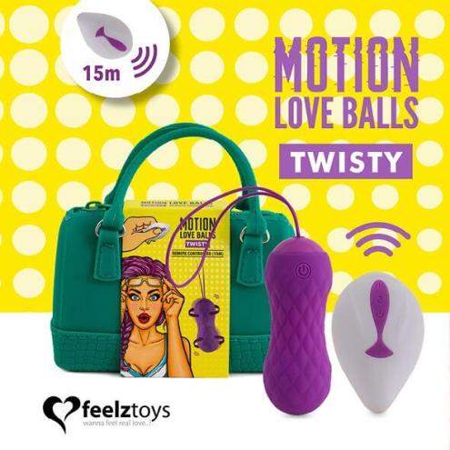 Вагинальные шарики с массажем и вибрацией FeelzToys Motion Love Balls Twisty