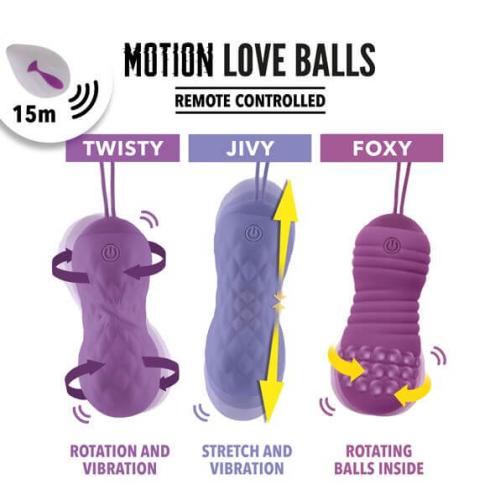 Вагинальные шарики с массажем и вибрацией FeelzToys Motion Love Balls Twisty