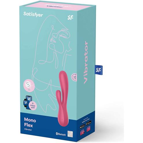 Смарт-вібратор кролик Satisfyer Mono Flex Red, 2 мотори, керування через додаток