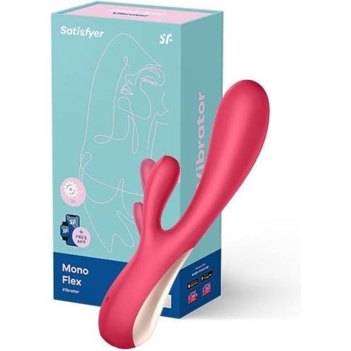 Смарт-вібратор кролик Satisfyer Mono Flex Red, 2 мотори, керування через додаток