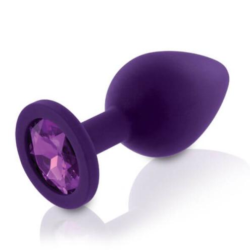 Набор анальных пробок с кристаллом Rianne S: Booty Plug Set Purple