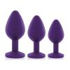 Набор анальных пробок с кристаллом Rianne S: Booty Plug Set Purple