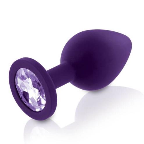 Набор анальных пробок с кристаллом Rianne S: Booty Plug Set Purple