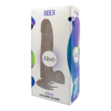 Прозрачный фаллоимитатор Alive Jelly Dildo Rider