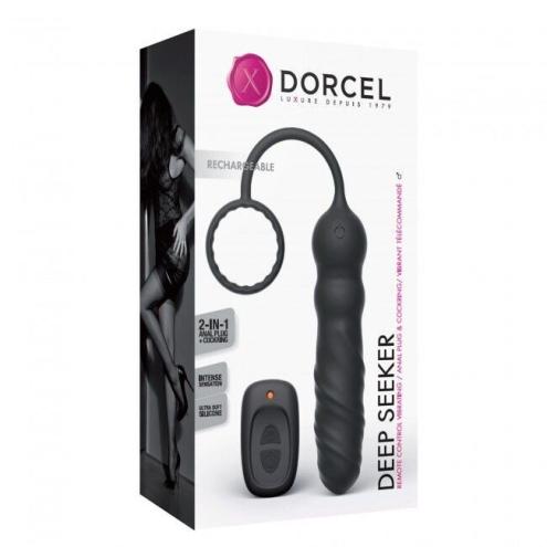 Анальний вібратор Dorcel Deep Seeker з ерекційним кільцем та пультом Д/У