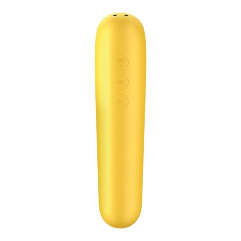 Смарт вибратор и вакуумный стимулятор 2-в-1 Satisfyer Dual Love Yellow