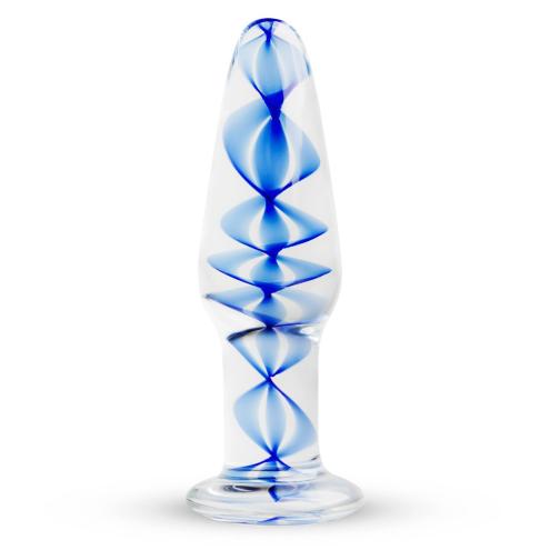 Стеклянная анальная пробка с внутренней спиралью Gildo Glass Buttplug No. 23