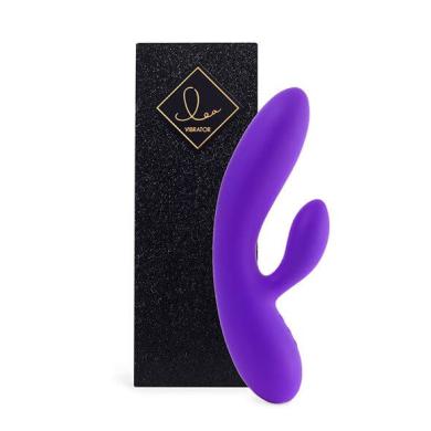 Гнучкий вібратор кролик із двома моторами FeelzToys Lea Rabbit Vibrator Medium Purple