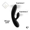 Гибкий вибратор кролик с двумя моторами FeelzToys Lea Rabbit Vibrator Black