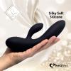 Гибкий вибратор кролик с двумя моторами FeelzToys Lea Rabbit Vibrator Black