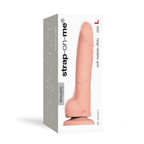 Фалоімітатор Strap-On-Me SOFT REALISTIC DILDO Vanilla - Size L