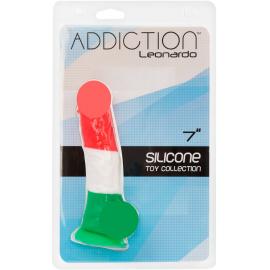 Кольоровий фалоімітатор ADDICTION - LEONARDO - 7  - 3 COLOURS, 17,8 см - 4