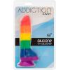 Цветной фаллоимитатор ADDICTION - JUSTIN - 8  - RAINBOW, 20,3 см