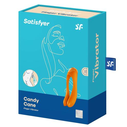 Вибратор на палец Satisfyer Candy Cane Orange