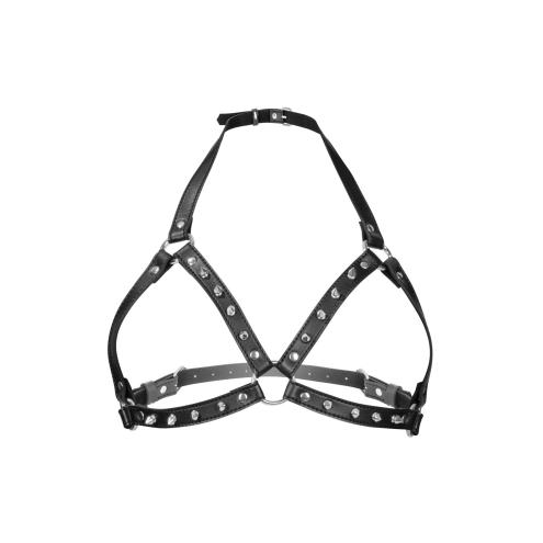 Портупея з металевими шипами Fetish Tentation Sexy Adjustable Chest Harness