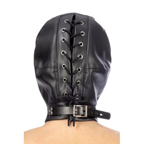 Капюшон с кляпом для БДСМ Fetish Tentation BDSM hood in leatherette with removable gag