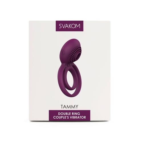 Двойное эрекционное кольцо с вибрацией Svakom Tammy Violet