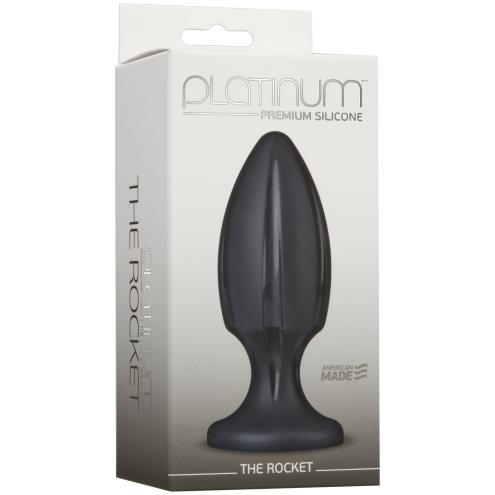 Анальная пробка Doc Johnson Platinum Premium Silicone - The Rocket - Black