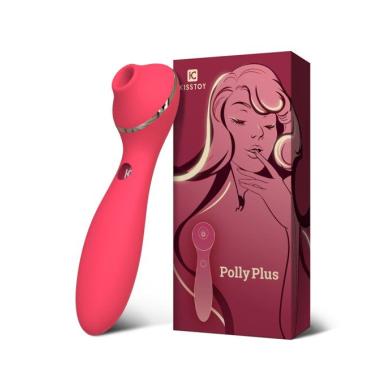 Вакуумный вибратор KisToy Polly Plus Red