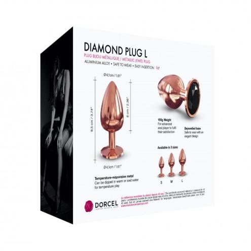 Металлическая анальная пробка Dorcel - Diamond Plug L