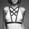 Портупея из экокожи Bijoux Indiscrets Maze – Cross Cleavage Harness Black