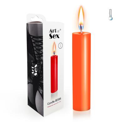 Оранжевая свеча восковая Art of Sex size M, 15 см, низкотемпературная