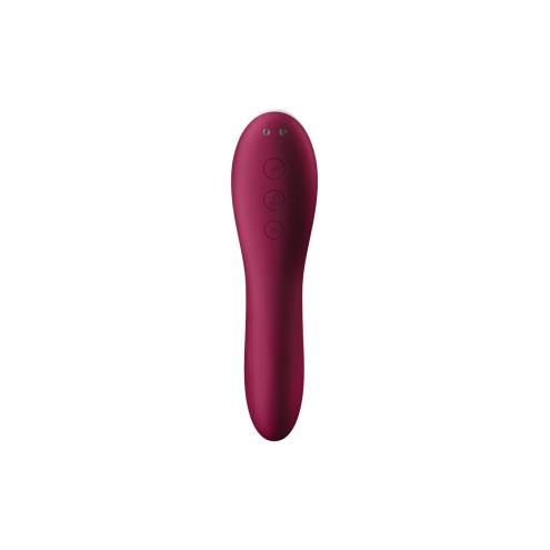 Вакуумный стимулятор с вибрацией Satisfyer Dual Crush Wine Red