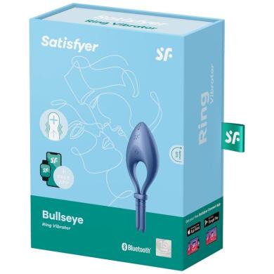 Ерекційне смарт віброкільце з регулюванням розміру Satisfyer Bullseye Blue