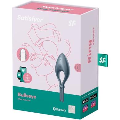 Эрекционное смарт виброкольцо с регулировкой размера Satisfyer Bullseye Dark Blue