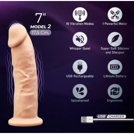 Фалоімітатор з вібрацією SilexD Henry Vibro Flesh - 2