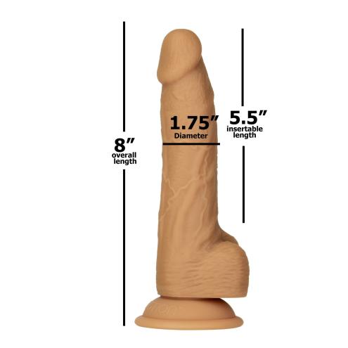 Фаллоимитатор ADDICTION - Dual Density Silicone Dildo Caramel 8″